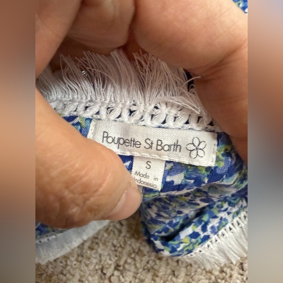 Poupette St. Barth Blue and White Floral Dress size S - Picture 2 of 9